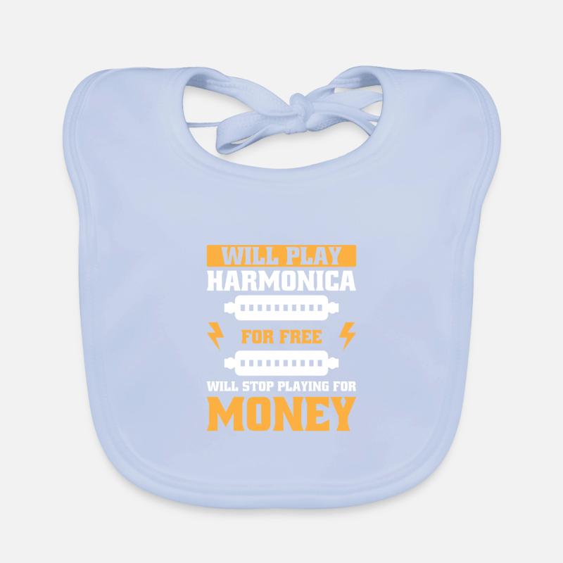 Funny Harmonica Saying Harmonica Player Baby Bio-Lätzchen