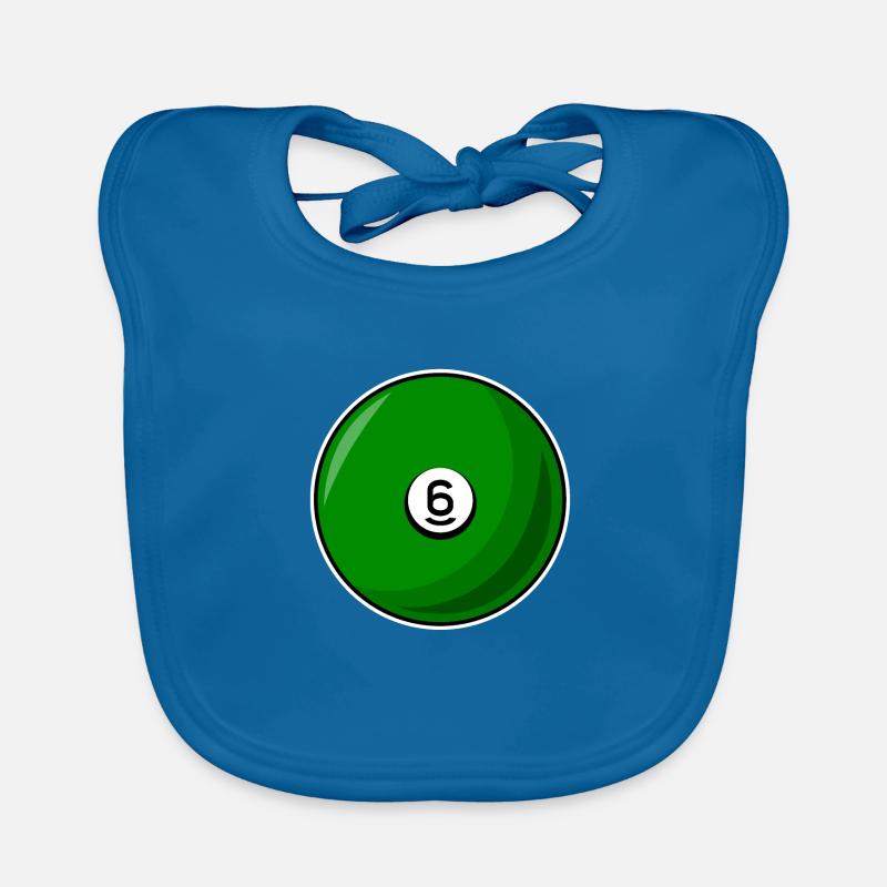 Boule de billard 6 vert Billard six Bavoir bio Bébé
