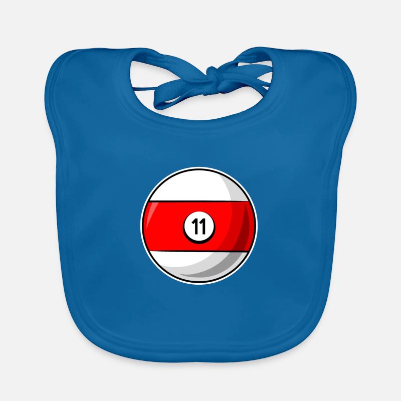 Boule de billard 11 billard rouge onze Bavoir bio Bébé