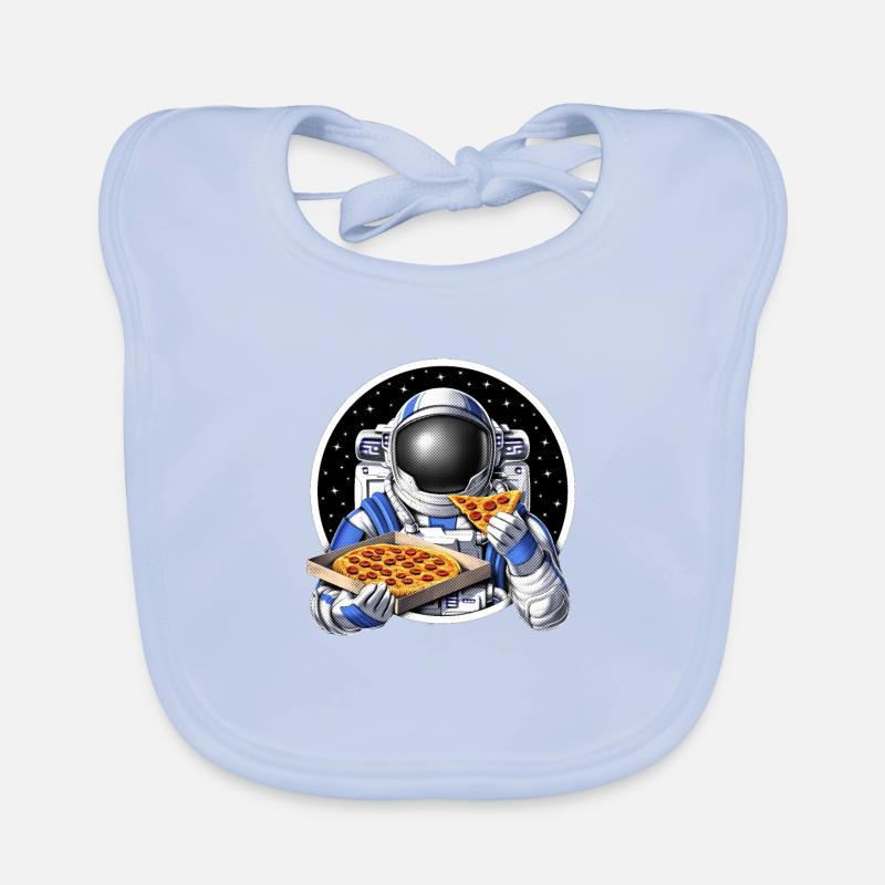 astronaute de l’espace mangeant de la pizza Bavoir bio Bébé