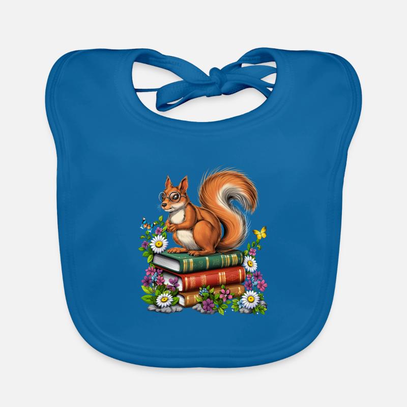 Cottagecore Forest Squirrel Organic Baby Bibs