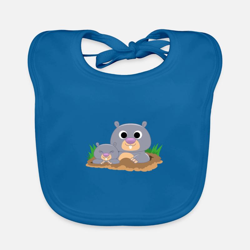 Mole Mole Hill Mole Garden Gardener Organic Baby Bibs