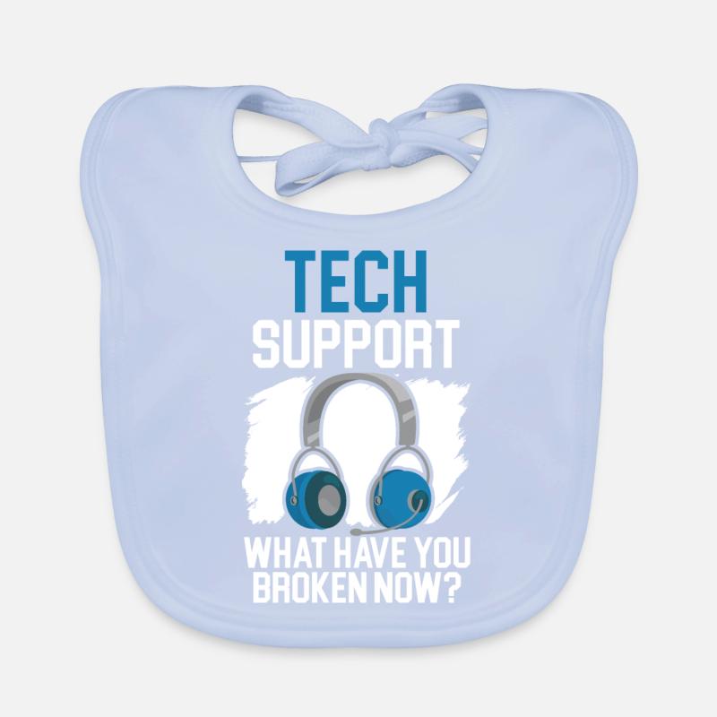 If all else fails Reboot Tech Support Organic Baby Bibs