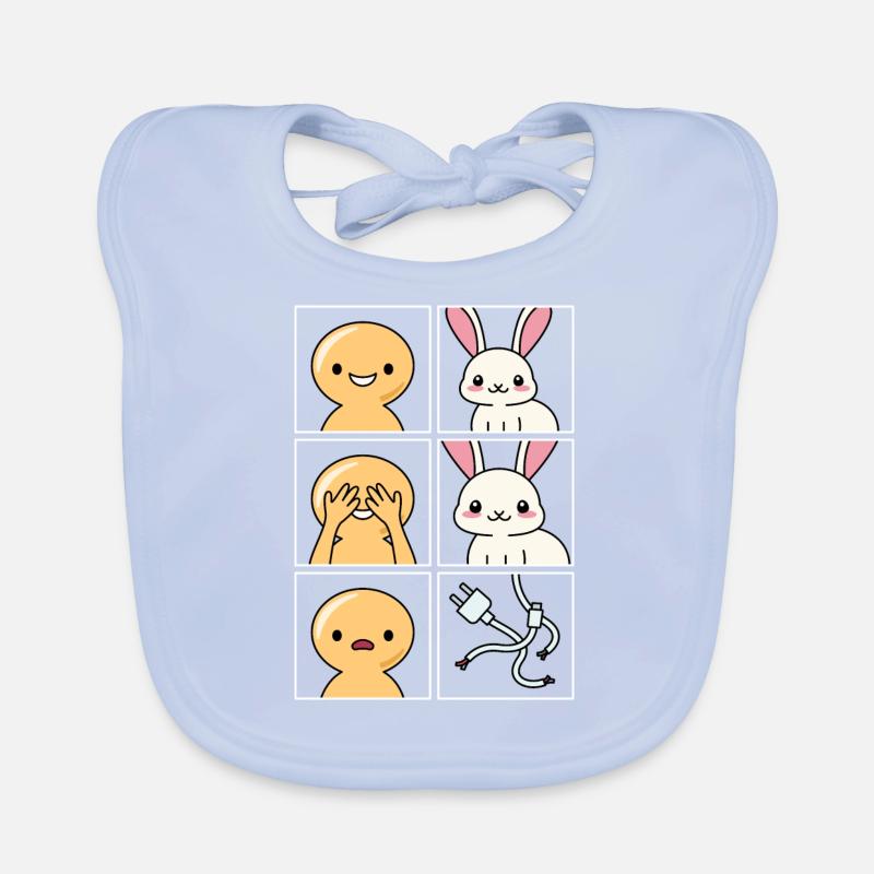 Rabbit Cord Eaten Design for Rabbit Keeper Organic Baby Bibs