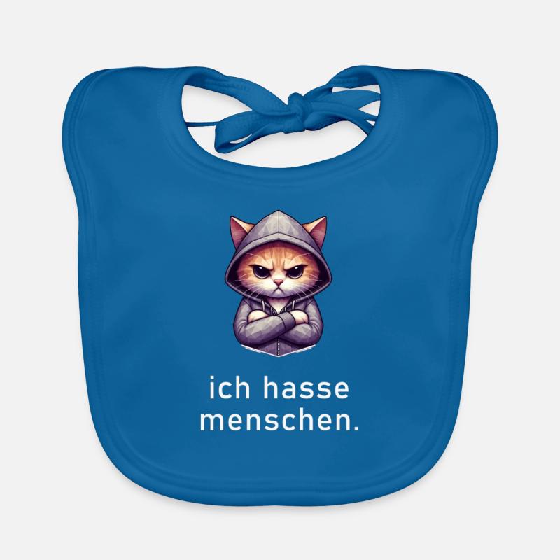Ich hasse Menschen mit Katzen Polygon Baby Bio-Lätzchen