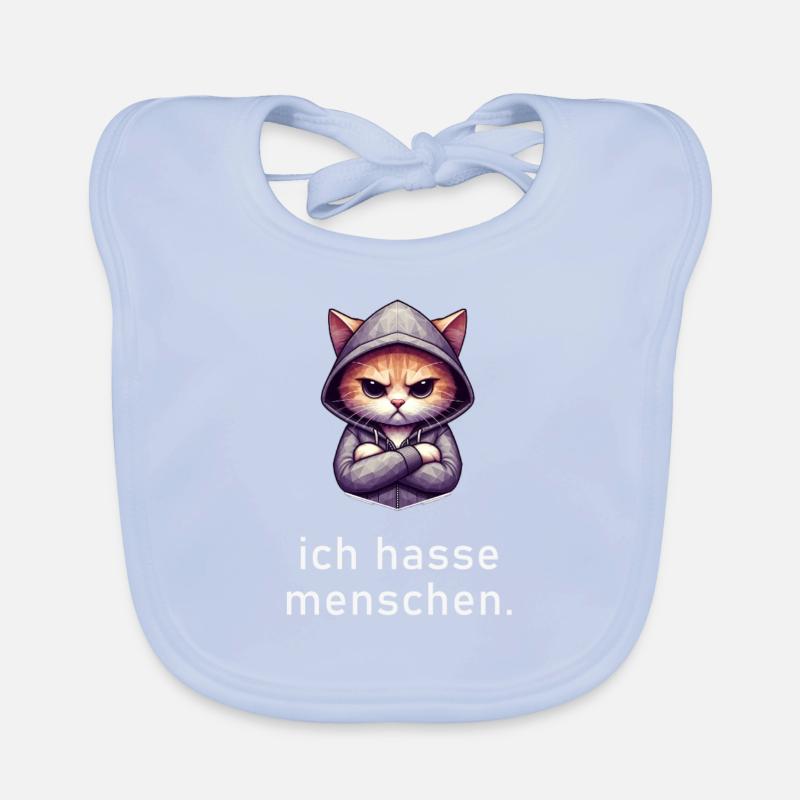 Ich hasse Menschen mit Katzen Polygon Baby Bio-Lätzchen