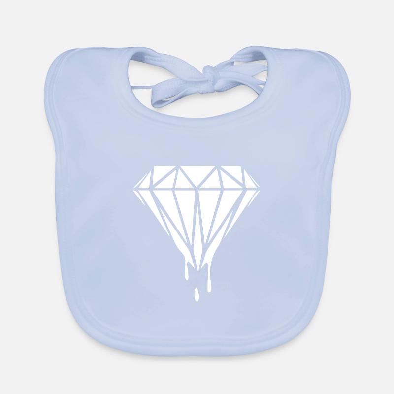 Diamond - Diamond White Organic Baby Bibs