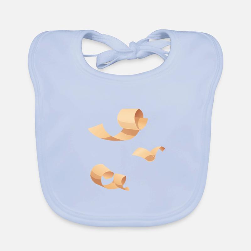 Wood chips light brown Organic Baby Bibs