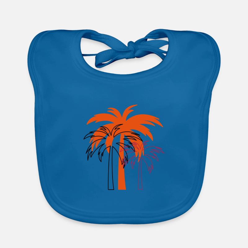 palm tree design 02 Organic Baby Bibs