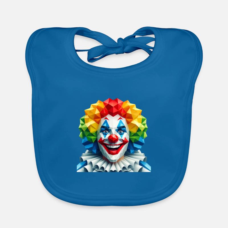Déguisement de Clown Effrayant Polygone Bavoir bio Bébé