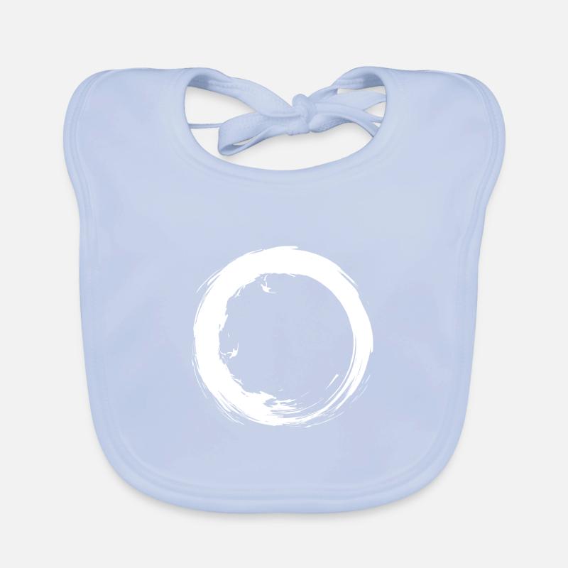 Circle Design Vector New Variation Round White Organic Baby Bibs