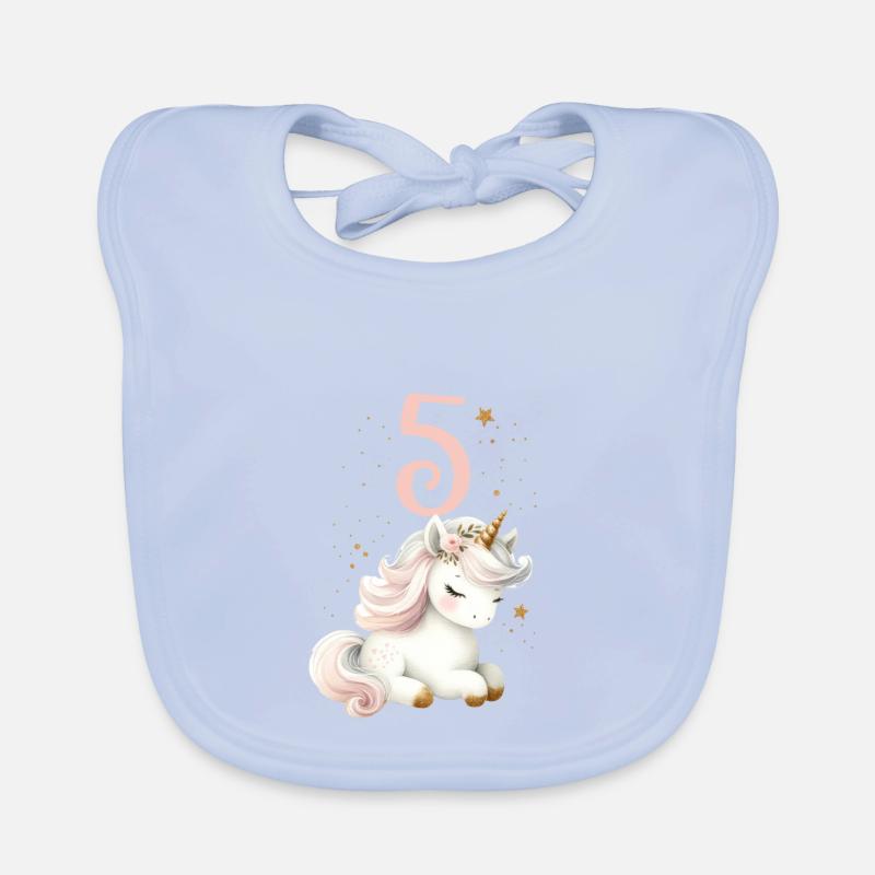 Geburtstag 5 Einhorn Fünfter Geburtstag Mädchen 5 Baby Bio-Lätzchen