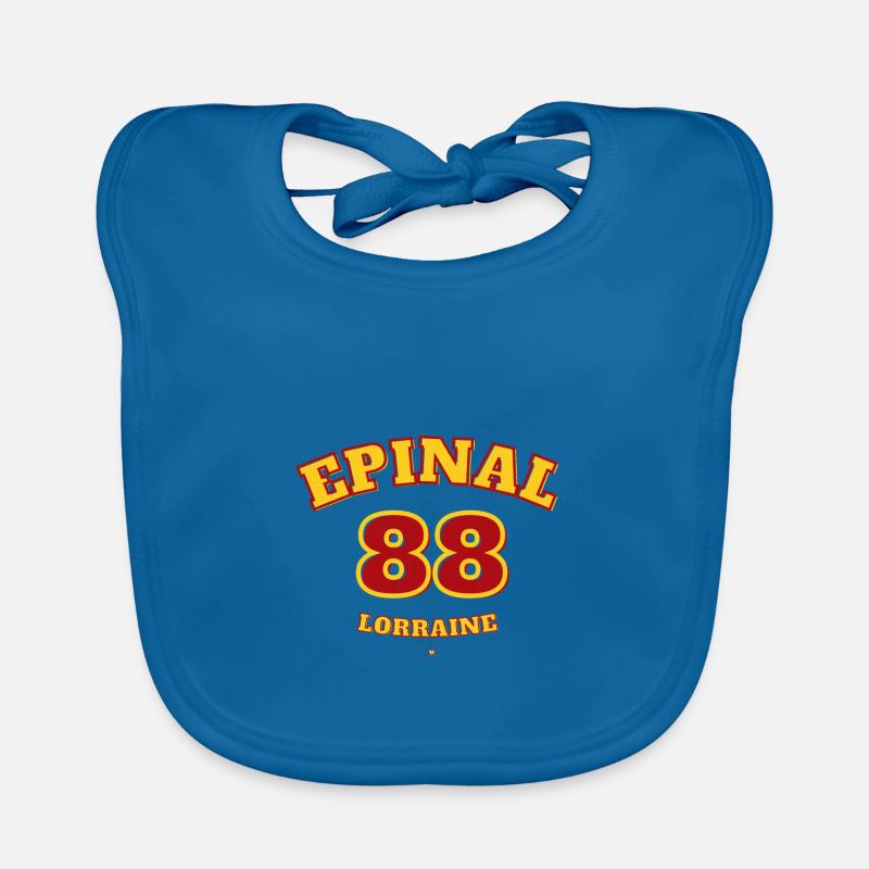 Epinal 88 - Bavoir bio Bébé - bleu paon