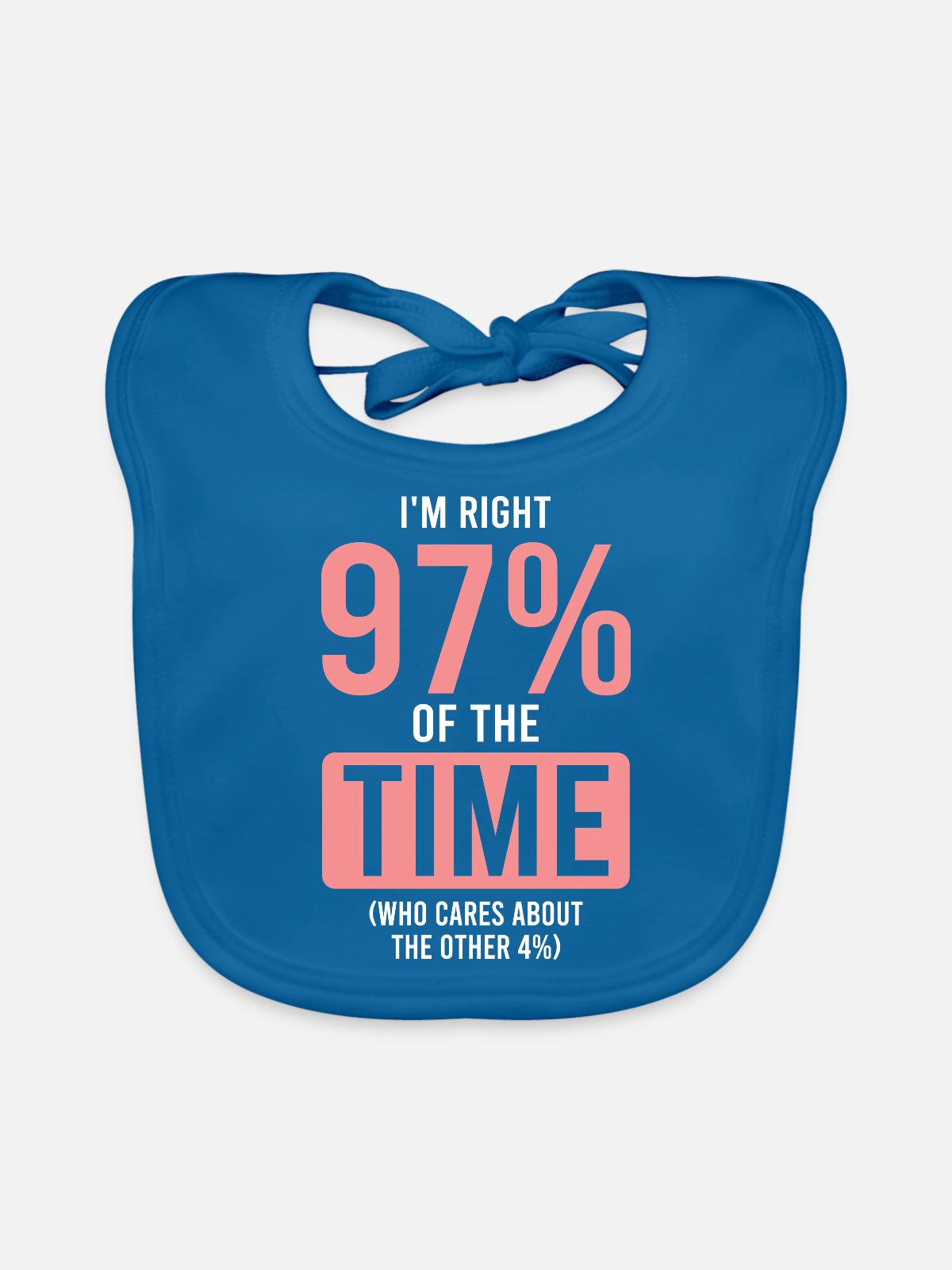 math mathematics - Organic Baby Bibs - peacock-blue - Front