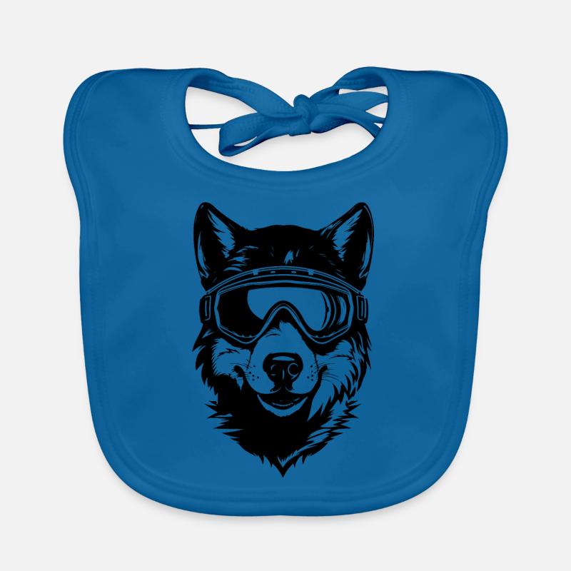 Ski Wolf Baby Bio-Lätzchen