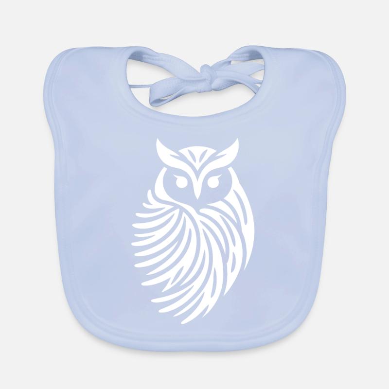 Minimalistische Eule Abstrakte Silhouette Baby Bio-Lätzchen