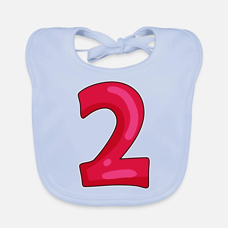 two Organic Baby Bibs