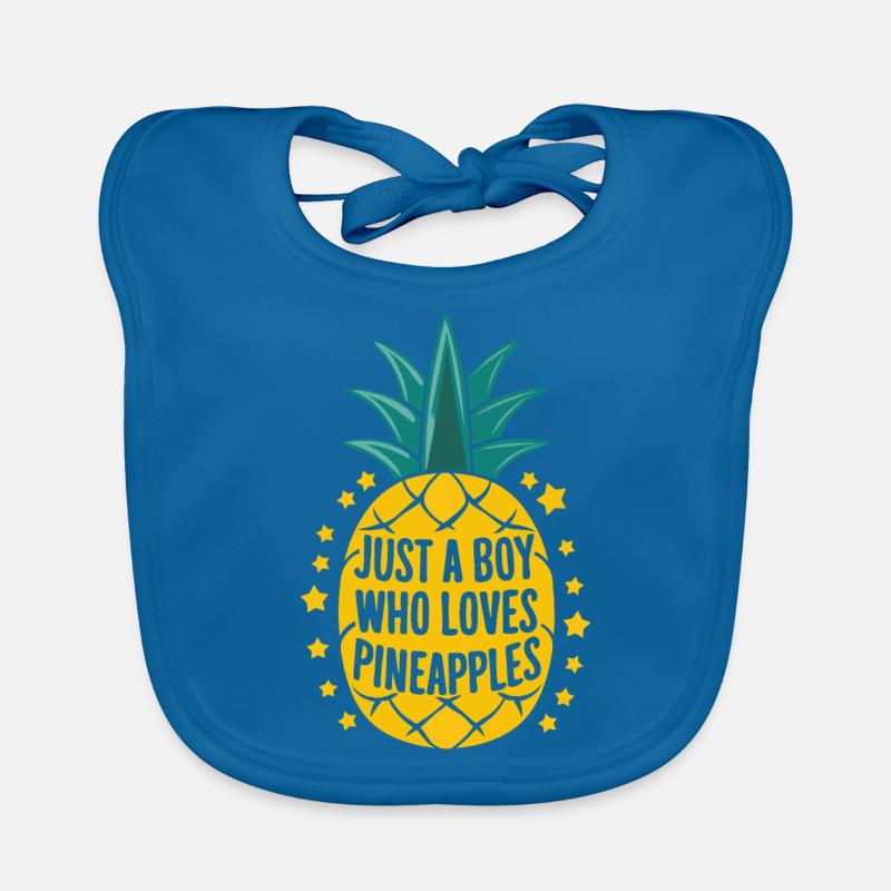 Pineapple tropical hawaiian fruit Organic Baby Bibs
