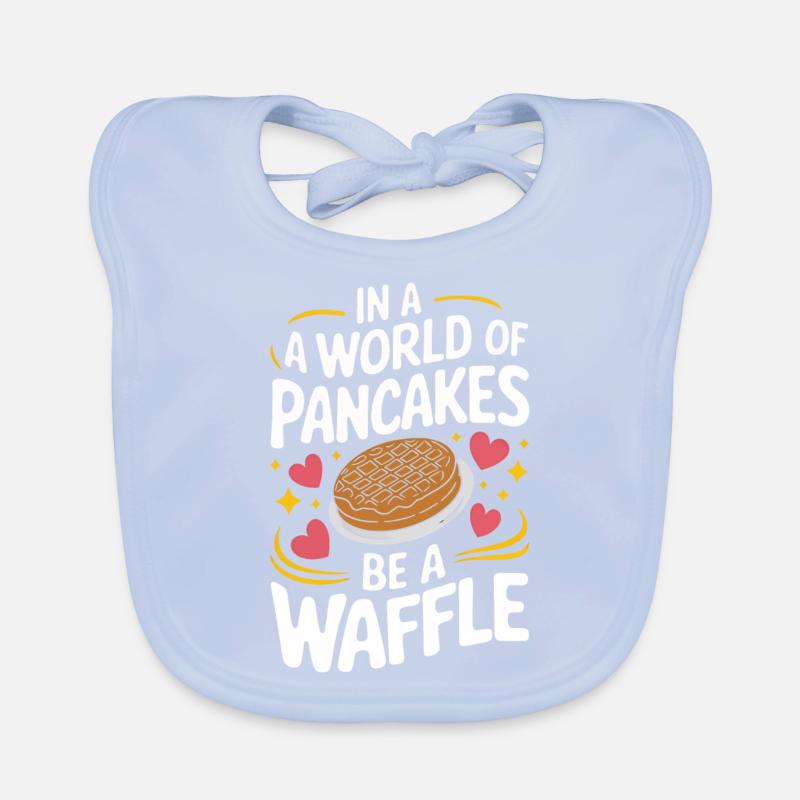 Waffles Breakfast Sweets Organic Baby Bibs