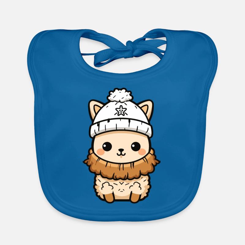 Alpaka Winter Lama Comic Niedlich Baby Bio-Lätzchen
