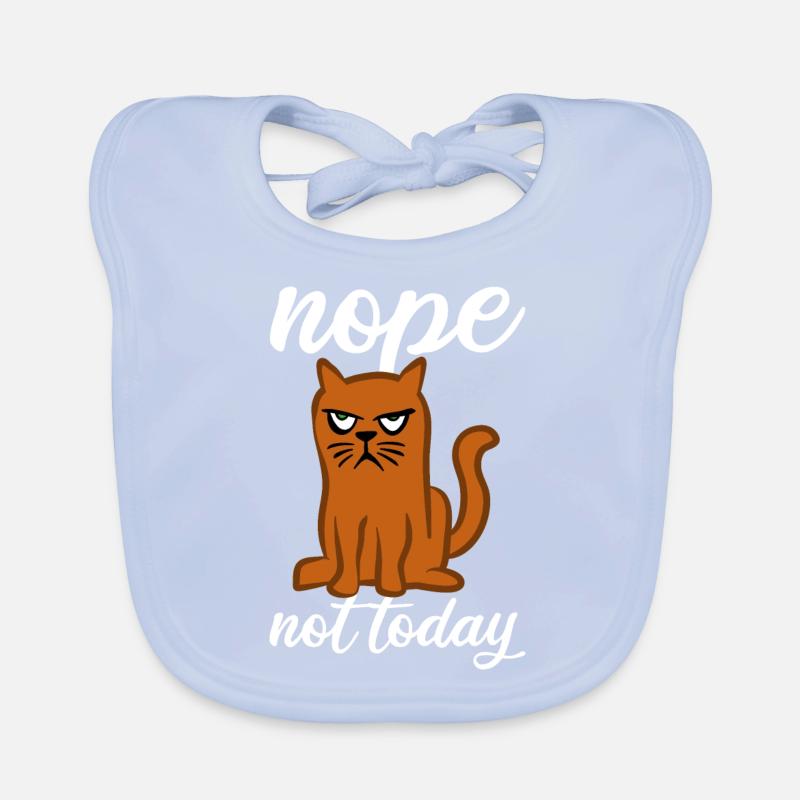 Nope Not Today - Katze - schlechte Laune Baby Bio-Lätzchen