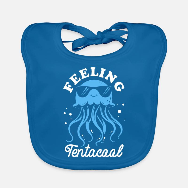 Feeling Tentacool - Jellyfish with Tentacles Organic Baby Bibs