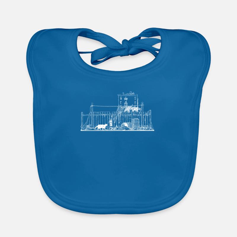 Chats dans la cour. Idée cadeau pour amis chat Bavoir bio Bébé