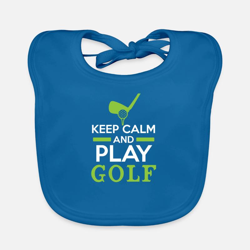 minigolf - Baby Bio-Lätzchen - Pfauenblau