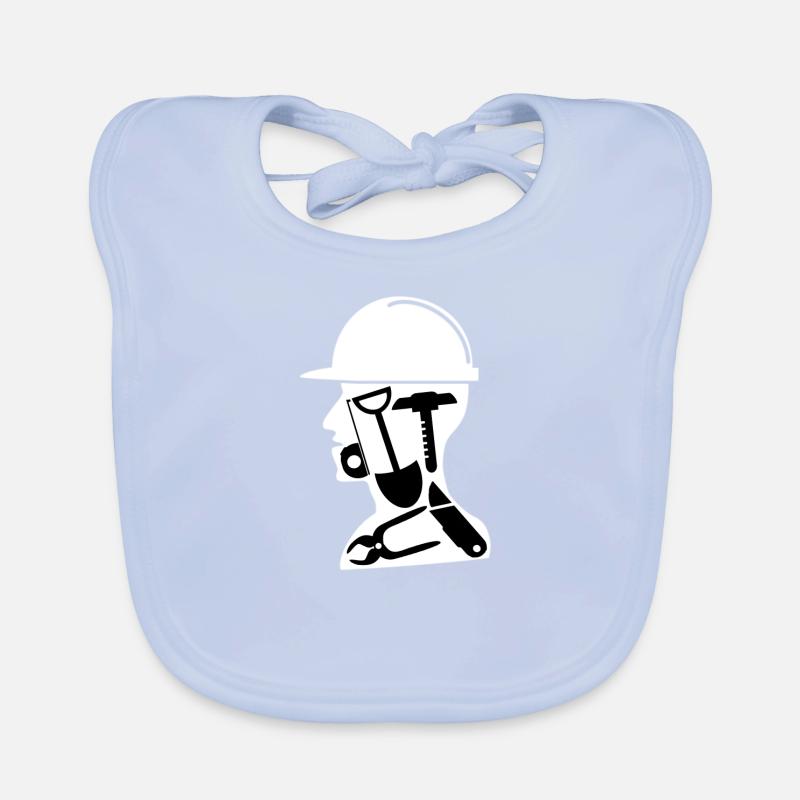 Construction worker Organic Baby Bibs