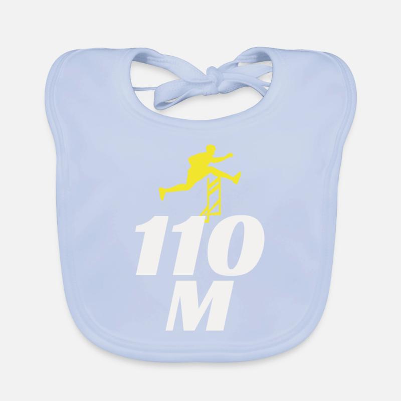 Hurdles Hurdling Hurdler Running Runner Athletes Organic Baby Bibs