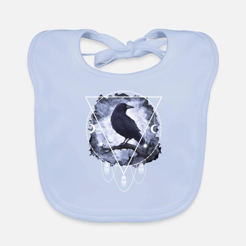 Rabe Krähe Gothic Baby Bio-Lätzchen