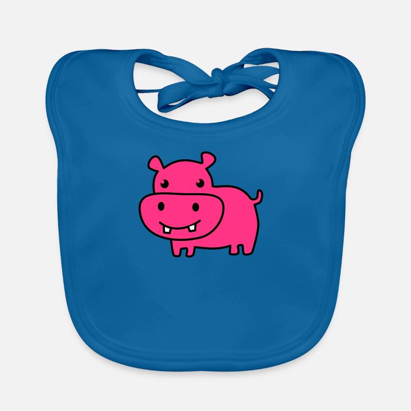 cute hippo color - Baby Bio-Lätzchen - Pfauenblau