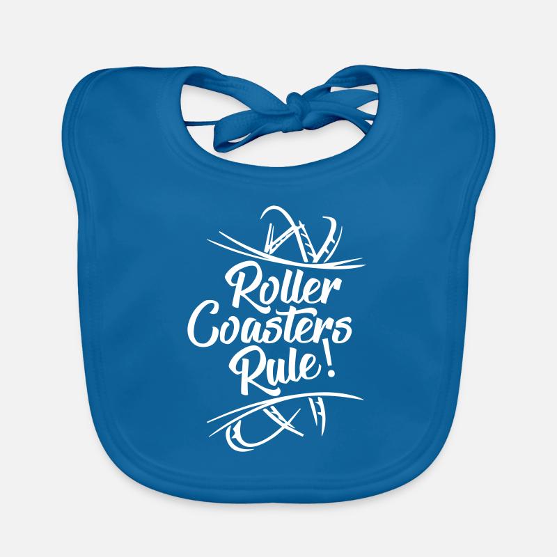 Roller Coasters Rule Organic Baby Bibs
