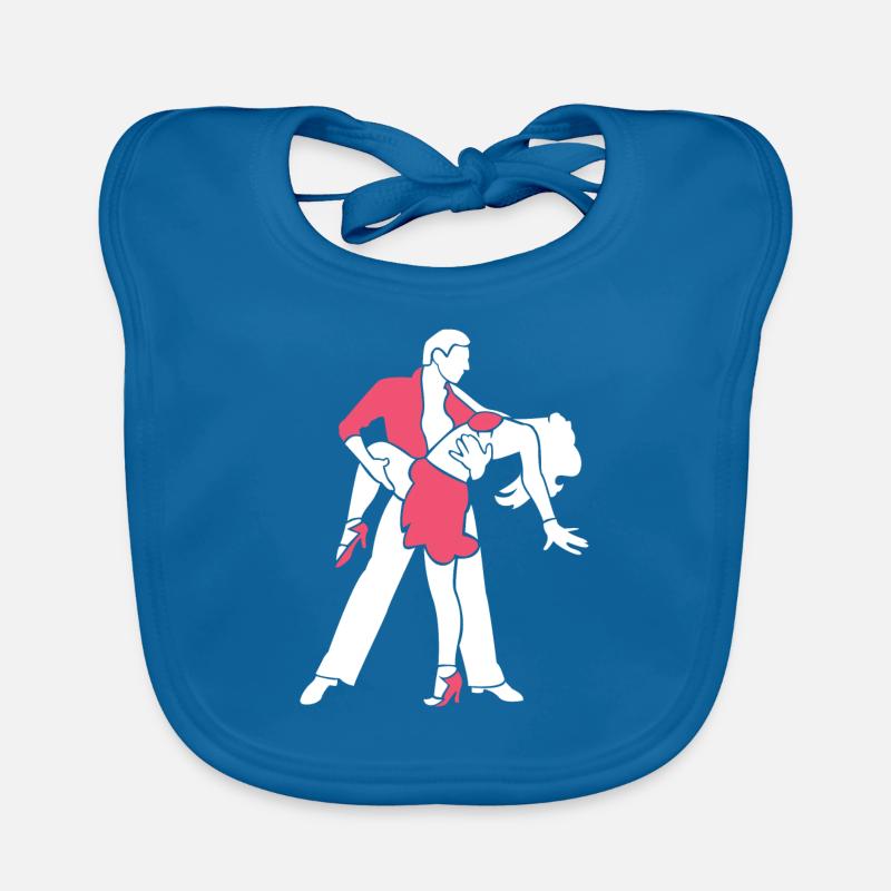 Dancing Silhouette Couple Dancers Romantic Dance Organic Baby Bibs