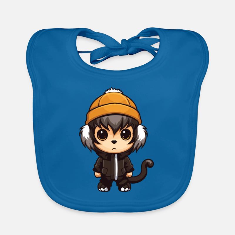 Monkey Winter Comic Organic Baby Bibs