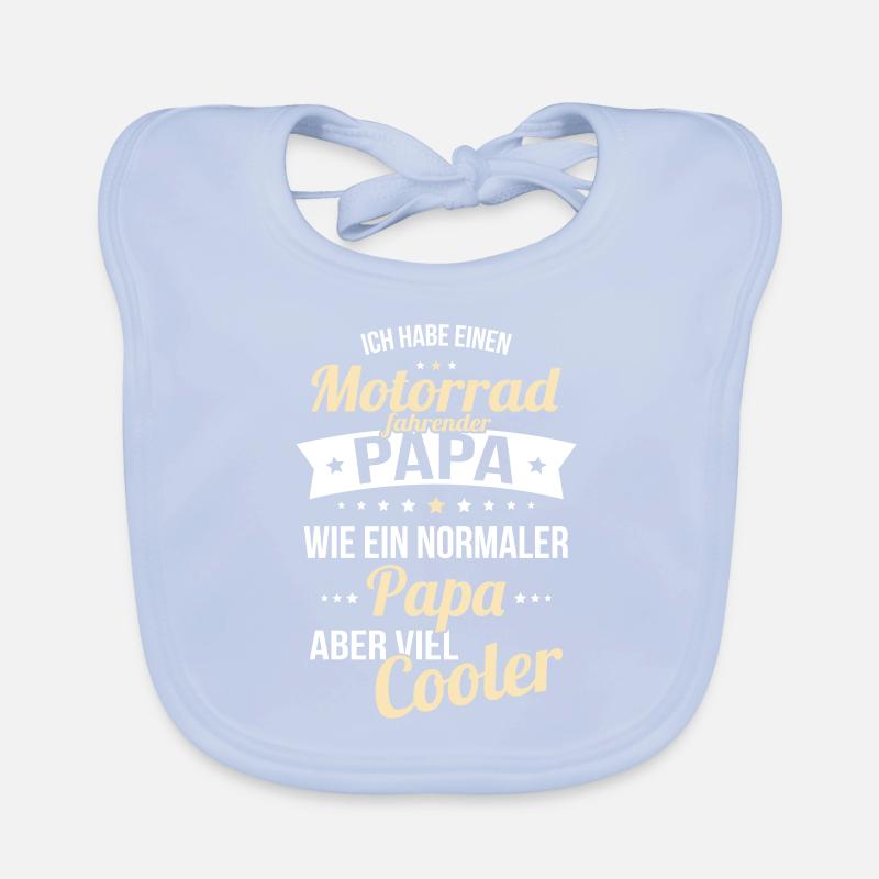 Ich habe einen Motorradfahrender Papa Baby Bio-Lätzchen