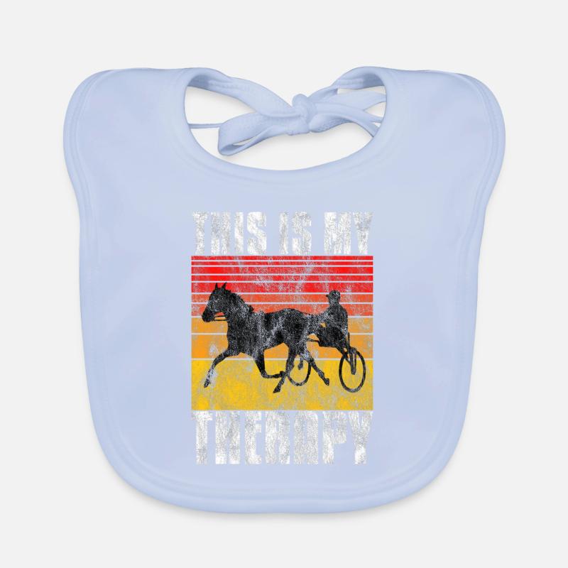 This is my therapy Trotting Harness Width Retro Organic Baby Bibs