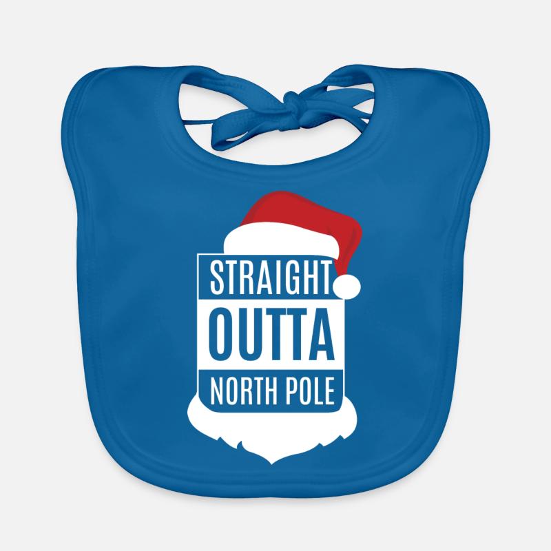 Straight Outta Northpole Christmas Gift Organic Baby Bibs