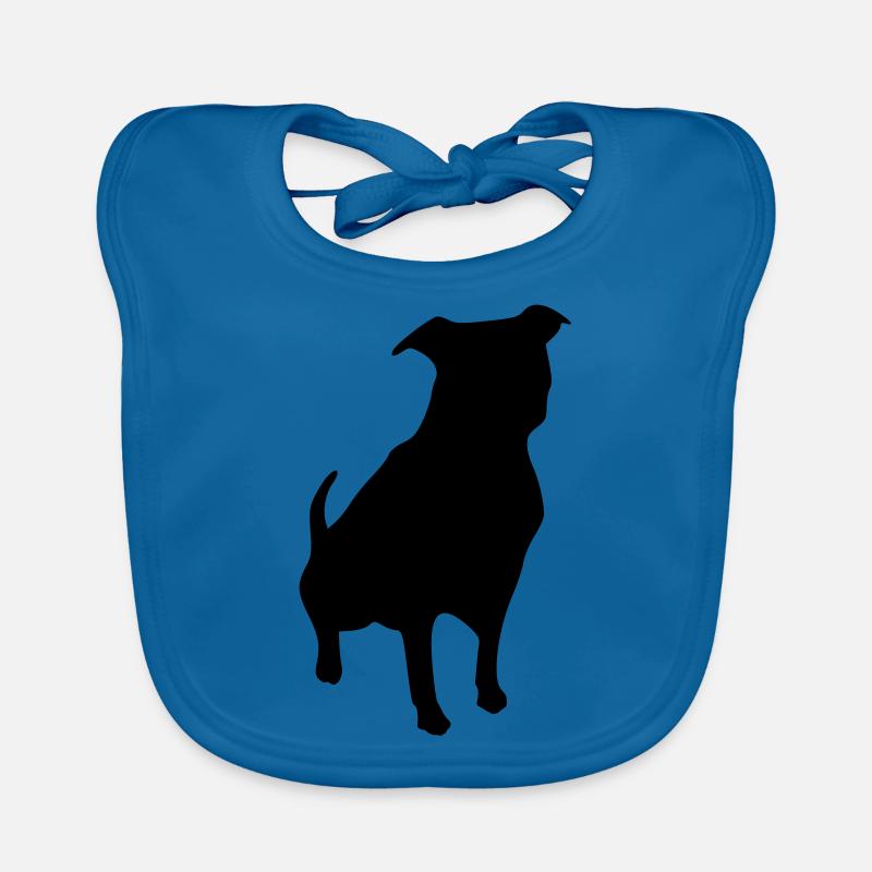 Chien - Bavoir bio Bébé - bleu paon