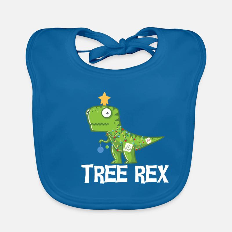 Tree Rex Tree Rex - Organic Baby Bibs - peacock-blue