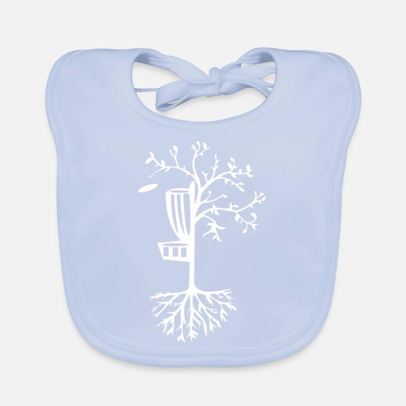 Disc Golf Tree Frisbee Game Player Organic Baby Bibs