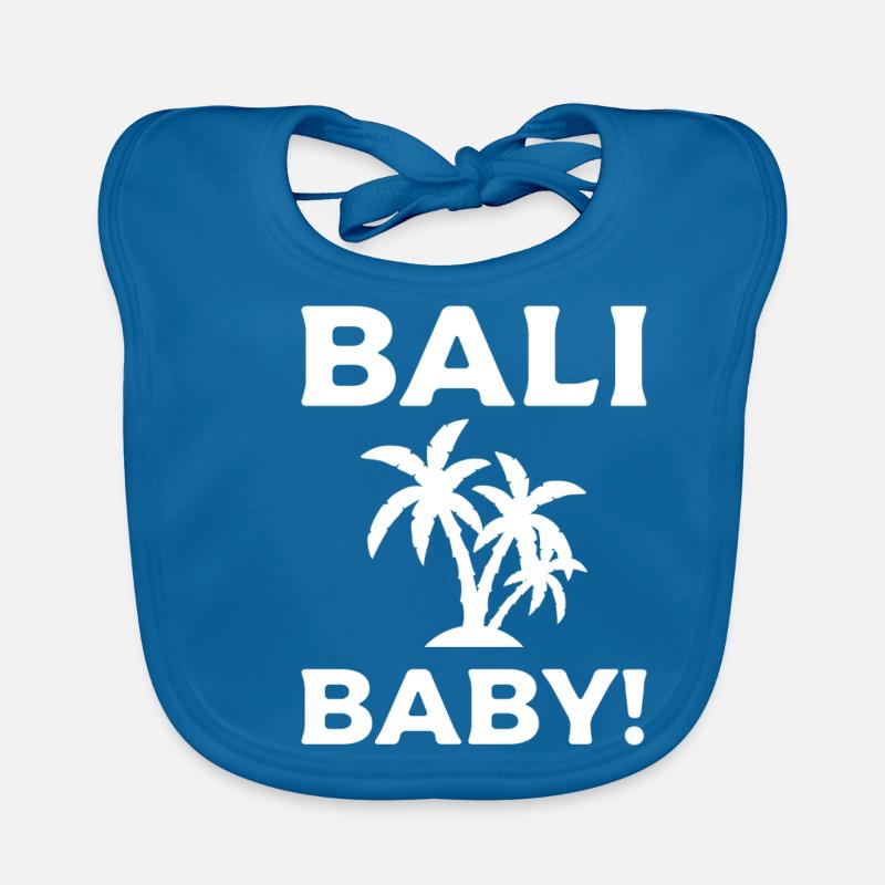 Bali - Bavoir bio Bébé - bleu paon