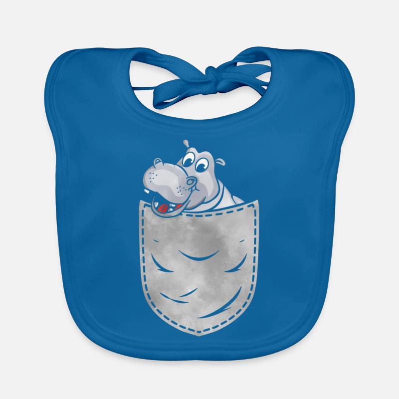 Nilpferd In Der Tasche Tier Brusttasche Nilpferd Baby Bio-Lätzchen