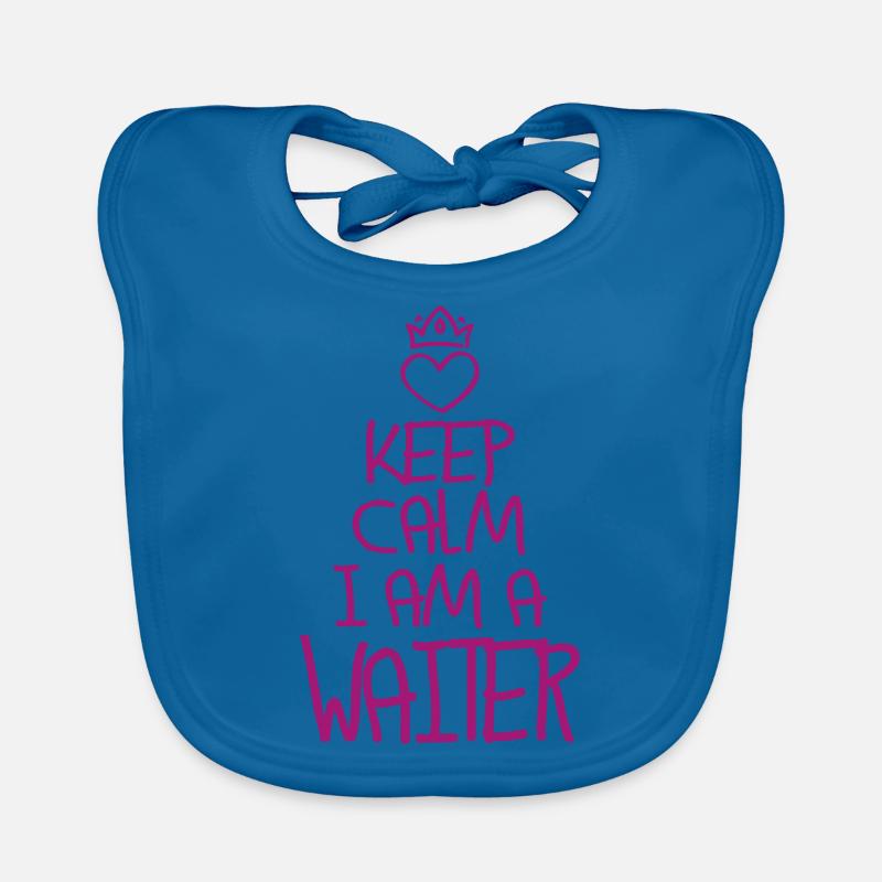Best Kellner ever Kellner Geschenk - Baby Bio-Lätzchen - Pfauenblau
