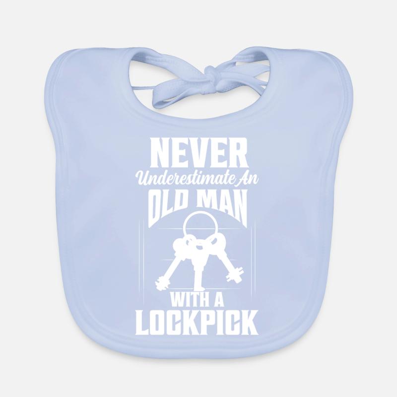 Never Underestimate An Old Man With A Lockpick Key Baby Bio-Lätzchen