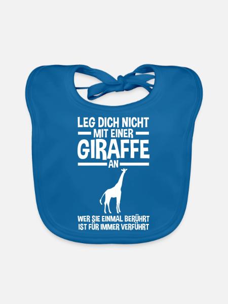 Giraffe Giraffen - Baby Bio-Lätzchen - Pfauenblau