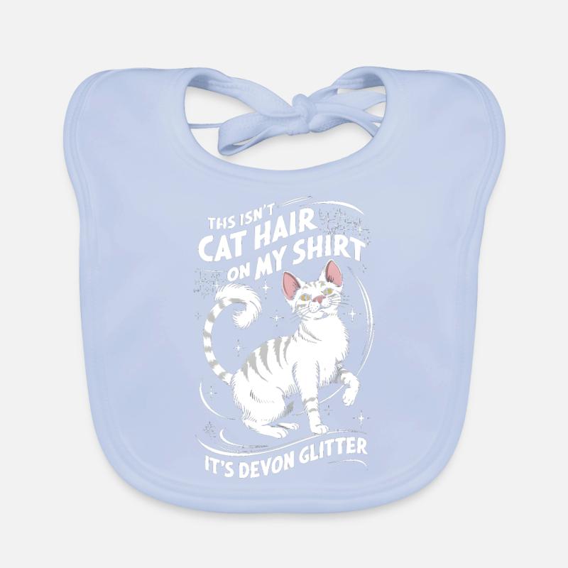 Katze Devon Rex Geschenk Baby Bio-Lätzchen