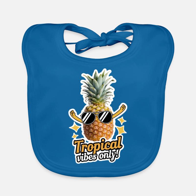tropical vibes only - ananas lunettes de soleil Bavoir bio Bébé