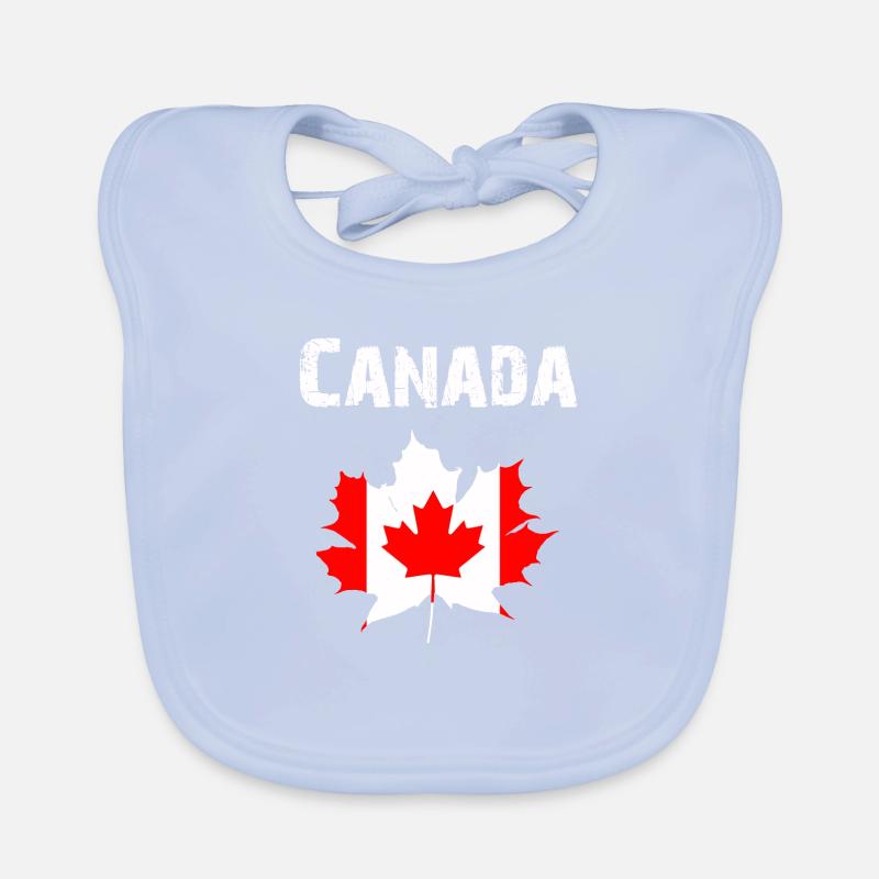 Nation-Design Canada Feuille d'érable RLUNi Bavoir bio Bébé