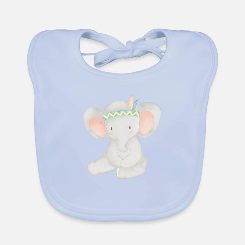 Boho elephant Organic Baby Bibs